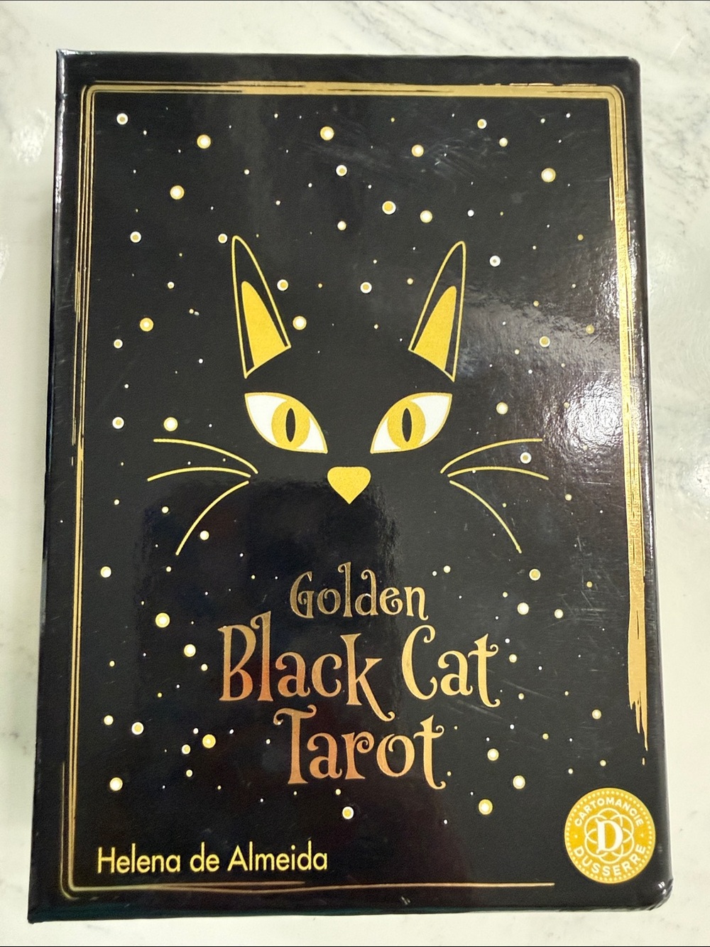 Golden Black Cat Tarot Card Deck by - Helena de Almeida